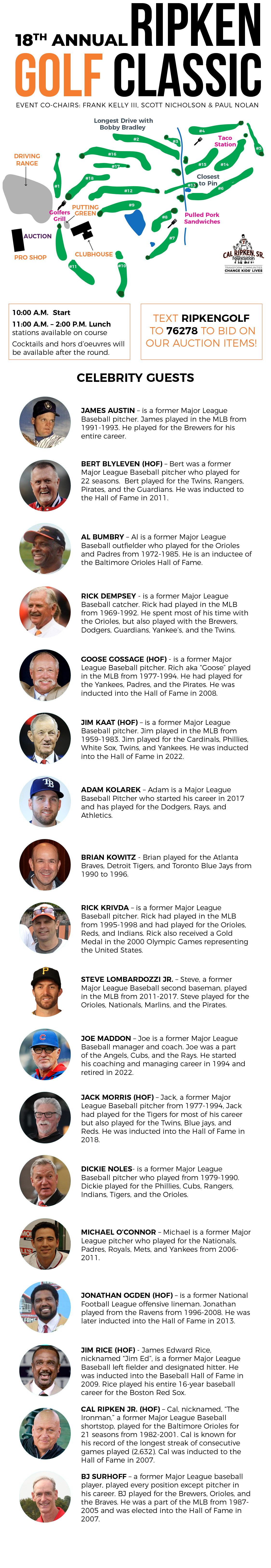 2024 Ripken Golf Classic Tournament Details