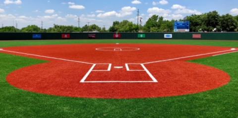 baseball field perspective from home plate