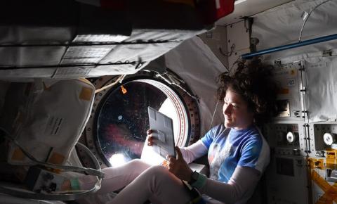 Christina Koch in space