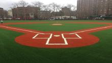 Home plate at the Patterson Playground Youth Development Park